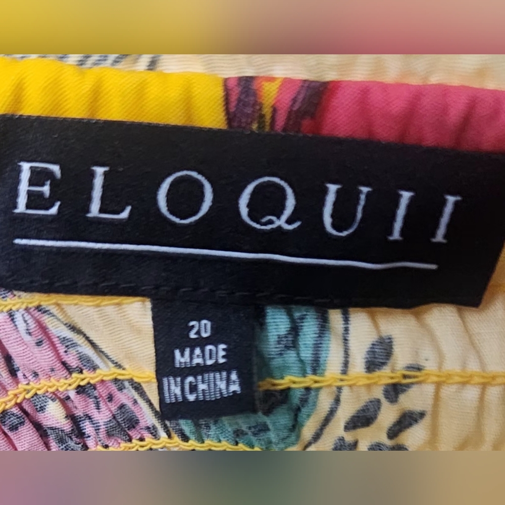 Eloquii Yellow Fruit Sundress Size 20 - Picture 5 of 5